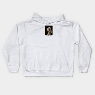 Girl with a Pearl Earring, Johannes Vermeer Kids Hoodie